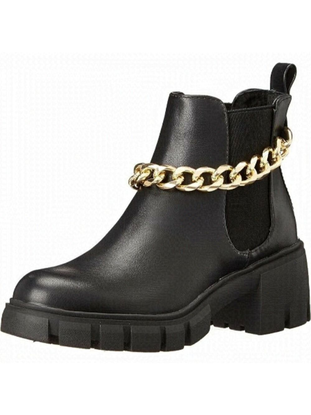 MADDEN girl Women's "Honey" Chain Chelsea black ankle boot sz 5